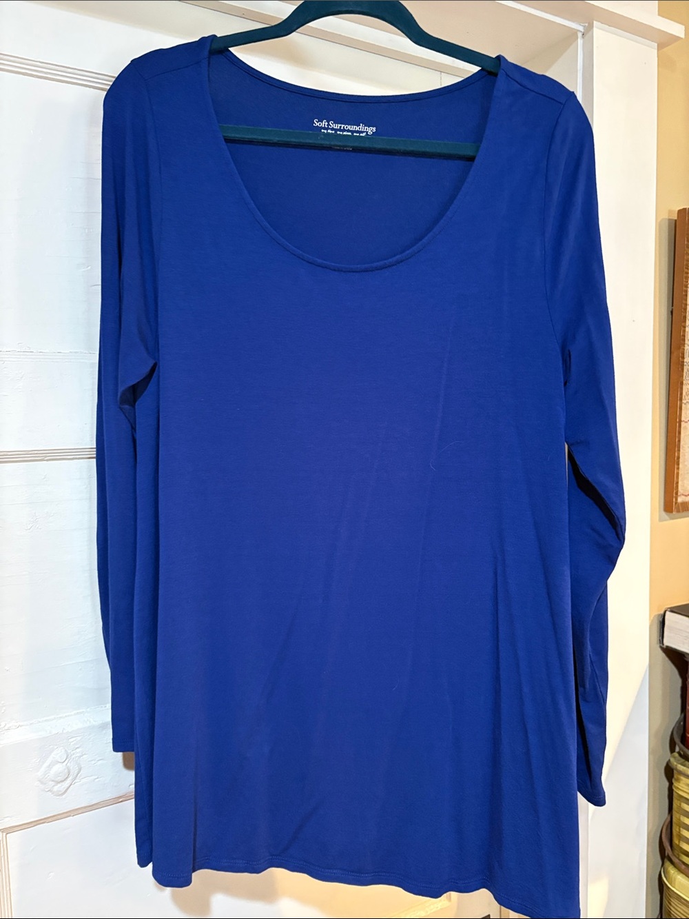 Soft Surroundings Large Royal Blue Scoop Neck Long Sleeve Tunic